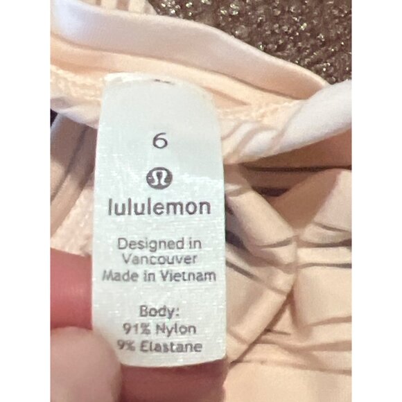 Lululemon Meet Halfway Tank *Striped Butter Pink Size 6 - Picture 4 of 9